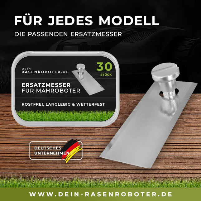 30 rostfreie Edelstahl Ersatz-Messer-Klingen für ECHO Robotics alle Modelle