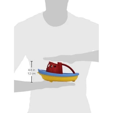 Green Toys 8668087 Schleppboot, Badewannenspielzeug, Spielboot, Badespielzeug für Kinder ab 6 Monaten, 1 Stück
