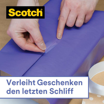 Scotch® Geschenk-Satinklebeband, Nachfüllpackung, 1 Rolle, 19 mm x 25 m | Packung (1 Rolle)