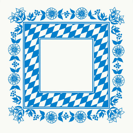 Dunicel Mitteldecke 84x84 cm Bayerische Raute für Festlichkeiten | Packung (100 Stück)