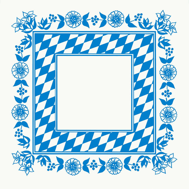 Dunicel Mitteldecke 84x84 cm Bayerische Raute für Festlichkeiten | Packung (100 Stück)