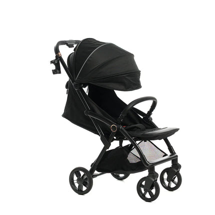 Babywagen Sommer-Buggy Beige – ultraleicht, flach liegend, UV-Sonnenverdeck, Einhand-Faltmechanismus, 5-Punkt-Gurt (0–4 Jahre)