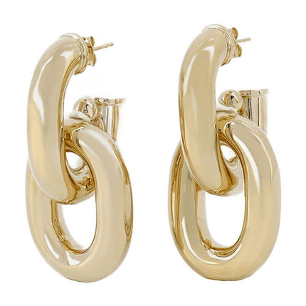 Xl Link Hoops Earring - Paco Rabanne - Gold - Metal