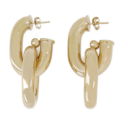 Xl Link Hoops Earring - Paco Rabanne - Gold - Metal