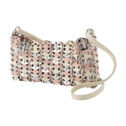 Schultertasche - Rabanne - Leder - Silber