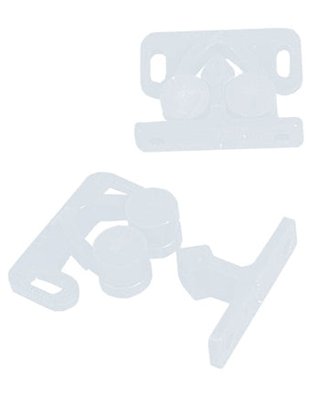 Doppelrollenschnäpper weiß 2er-Pack aus Nylon