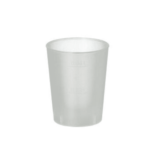 Starpak Mehrweg-Schnapsgläser PP 4 cl Ø 4,3 cm · 5,2 cm satiniert unzerbrechlich | Schrumpffolie (40 Stück)