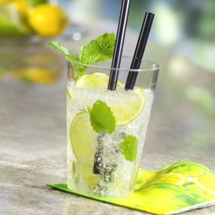 Starpak Mehrweg Plastikbecher für Caipirinha PP 0,3 l Ø 8 cm· 11 cm transluzent unzerbrechlich | Schrumpffolie (30 Stück)