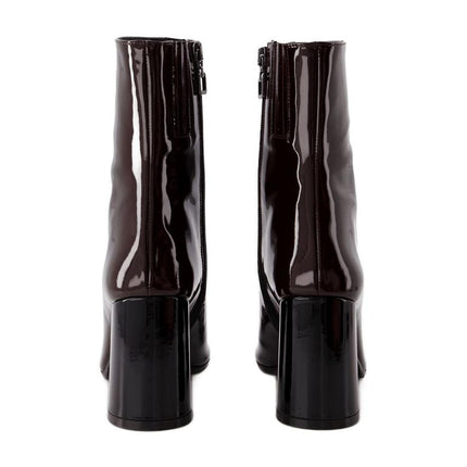 Stiefeletten Donna - Carel - Lackleder - Braun/Schwarz