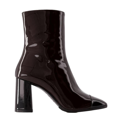 Stiefeletten Donna - Carel - Lackleder - Braun/Schwarz