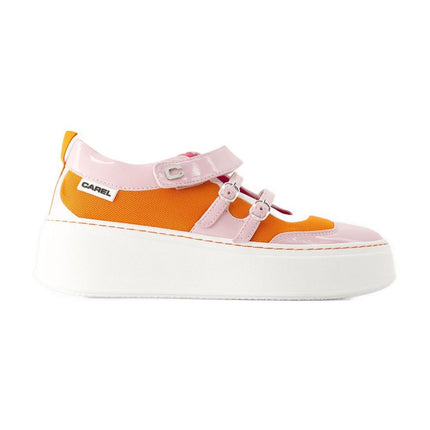 Sneakers Baskina - Carel - Leder - Orange/Pink