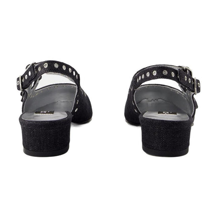 Sling Back Queen - Carel - Denim - Schwarz