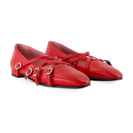 Eloise Ballerinas - Carel - Leder - Rot