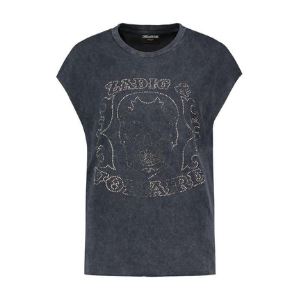 Cloe Hc Skull Strass T-Shirt - Zadig & Voltaire - Baumwolle - Schwarz