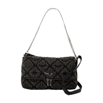 Rocky Ii Schultertasche - Zadig & Voltaire - Baumwolle - Dunkelgrau