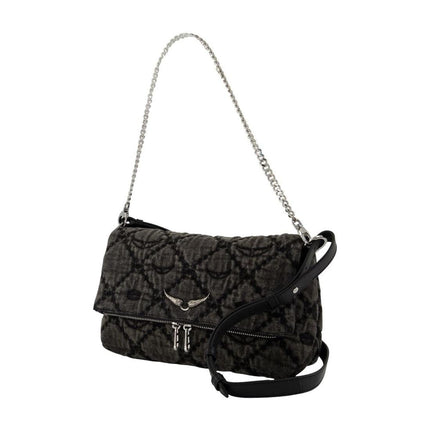 Rocky Ii Schultertasche - Zadig & Voltaire - Baumwolle - Dunkelgrau