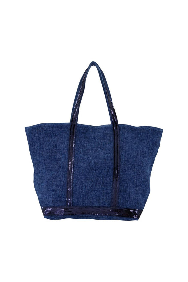 Cabas L Zipped - Vanessa Bruno - Leinen - Blau