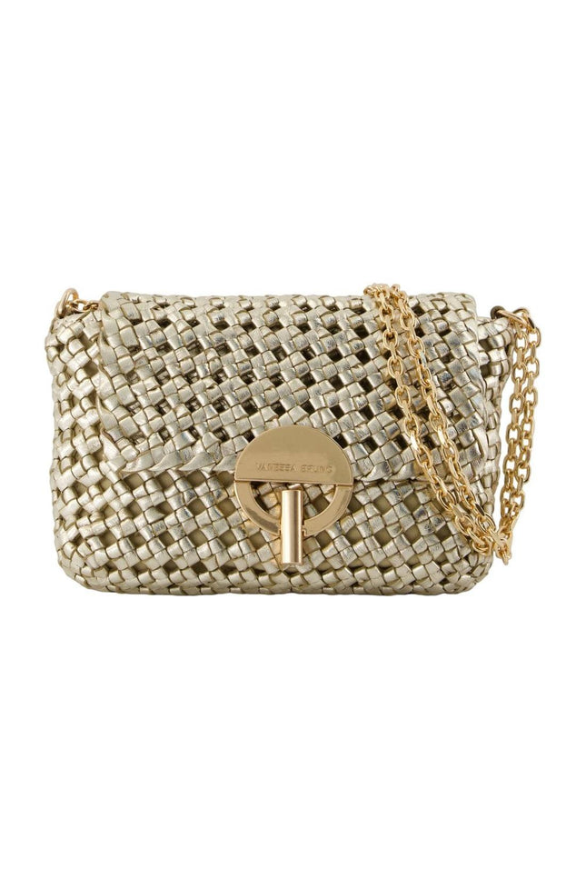 Moon Medium Schultertasche - Vanessa Bruno - Pflanzlich gegerbtes Leder - Gold