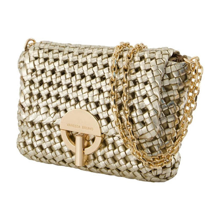 Moon Medium Schultertasche - Vanessa Bruno - Pflanzlich gegerbtes Leder - Gold