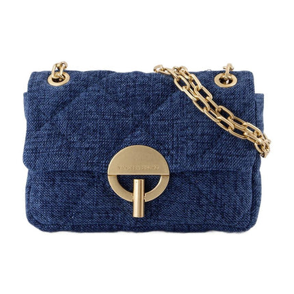 Nano Moon Handtasche - Vanessa Bruno - Leinen - Blau