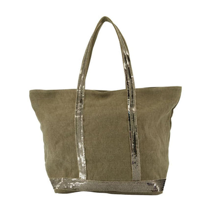 Cabas M Zipper - Vanessa Bruno - Leinen - Khaki
