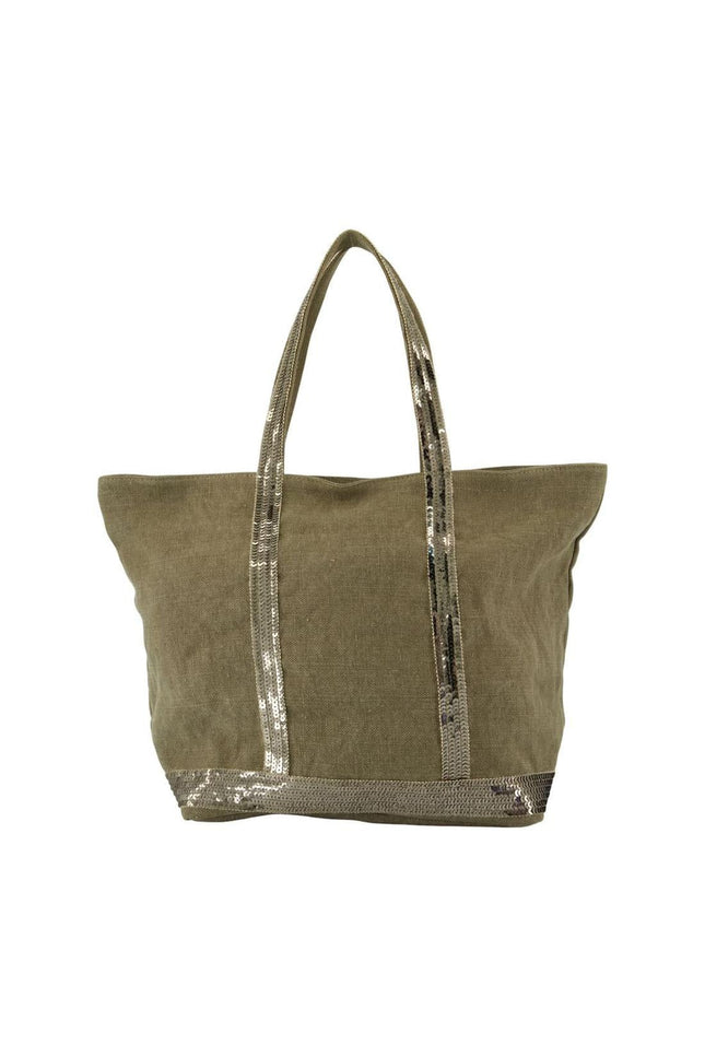 Cabas M Zipper - Vanessa Bruno - Leinen - Khaki