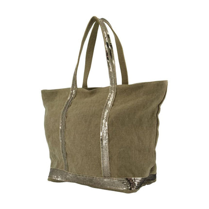 Cabas M Zipper - Vanessa Bruno - Leinen - Khaki