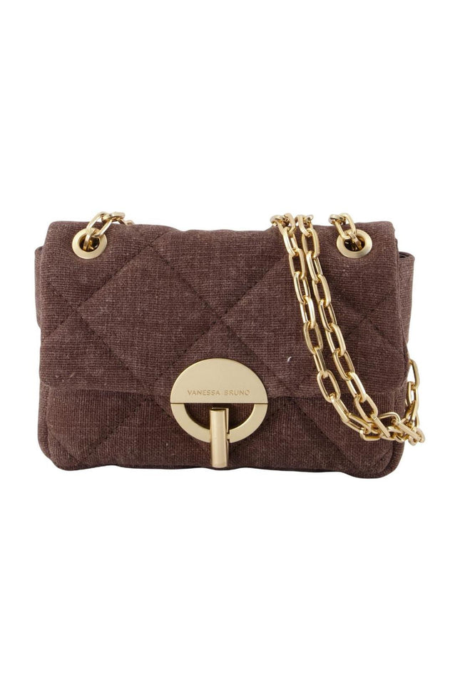 Nano Moon Schultertasche - Vanessa Bruno - Leinen - Braun