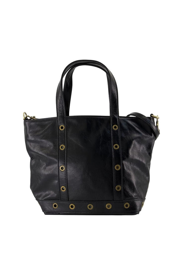 Einkaufstasche S - Vanessa Bruno - Leder - Schwarz