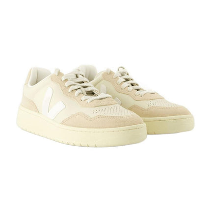Sneakers V-90 - Veja - Leder - Beige