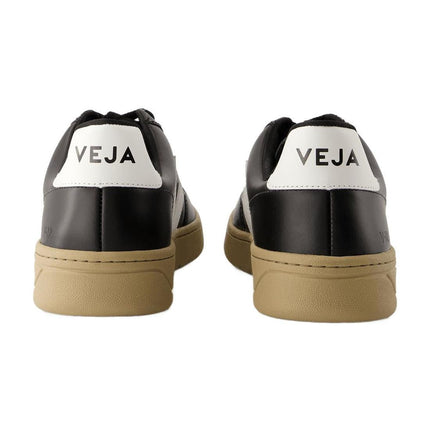 Sneakers V-12 - Veja - Leder - Schwarz/Weiß