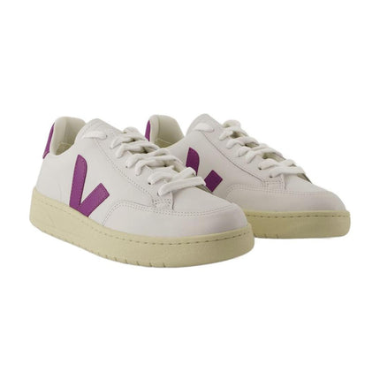 Sneakers V-12 - Veja - Leder - Weiß Cosmos