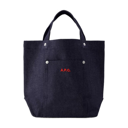 Thais Mini Blondie Einkaufstasche - A.P.C. - Baumwolle - Blau