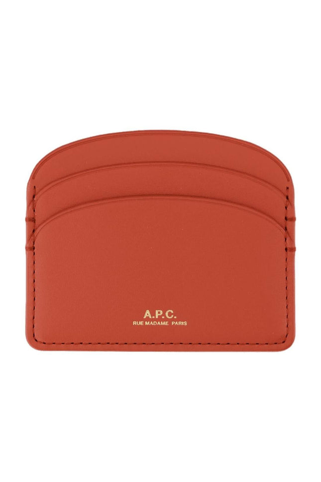 Kartenhalter Halbmond - A.P.C. - Leder - Rot