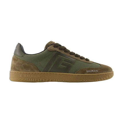 Swan Sneakers - Balmain - Leder - Khaki