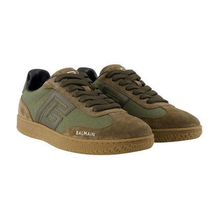 Swan Sneakers - Balmain - Leder - Khaki