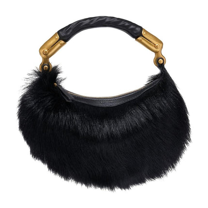 Handtasche Ebene Mini - Balmain - Pelz - Schwarz