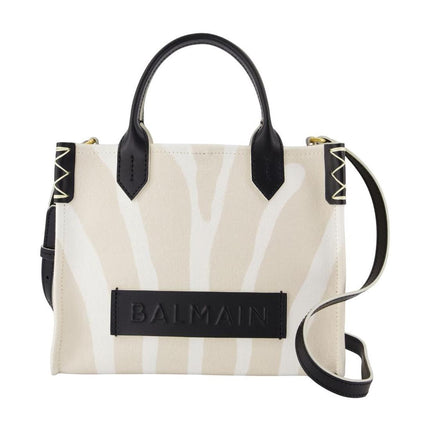 Einkaufstasche B-Army Small - Balmain - Leder - Beige