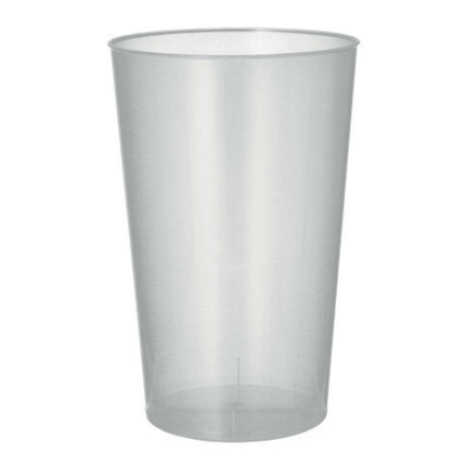 Starpak Mehrweg-Plastikbecher PP 0,5 l Ø 9,1 cm · 14 cm unzerbrechlich | Schrumpffolie (30 Stück)