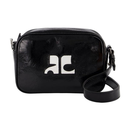 Reedition Camera Schultertasche - Courreges - Leder - Schwarz