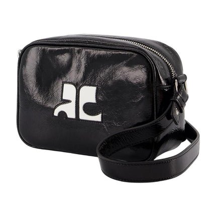 Reedition Camera Schultertasche - Courreges - Leder - Schwarz