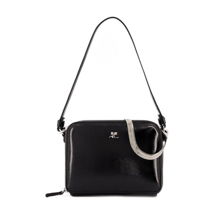 Cloud Chained Naplack Handtasche - Courreges - Leder - Schwarz