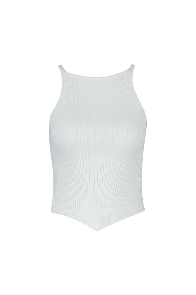 Pointy Signature T-Shirt - Courreges - Viskose - Weiß