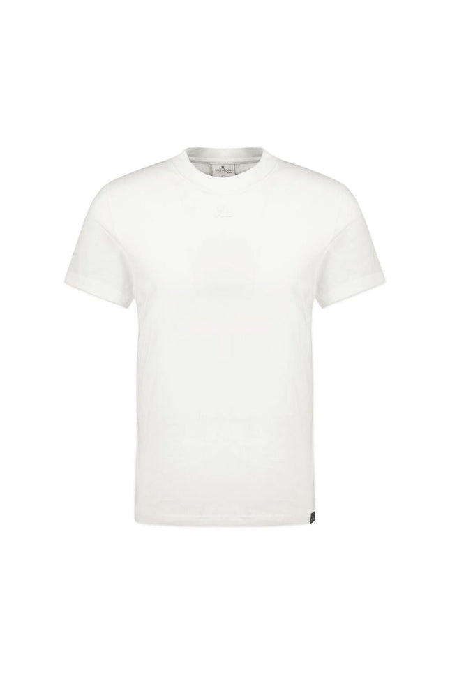 AC Straight T-Shirt - Courreges - Baumwolle - Heritage White