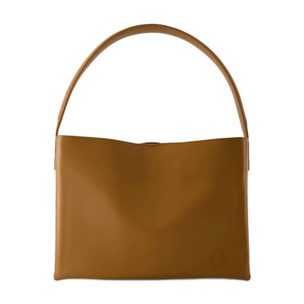 Leonore L Schultertasche - Ines de la Fressange - Leder - Camel