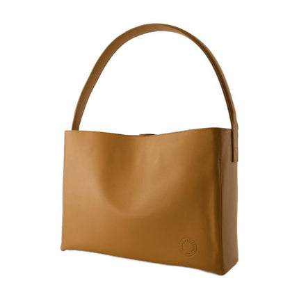 Leonore L Schultertasche - Ines de la Fressange - Leder - Camel