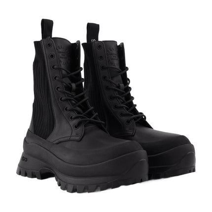 Stiefeletten Trace Sm35A aus schwarzem Leder