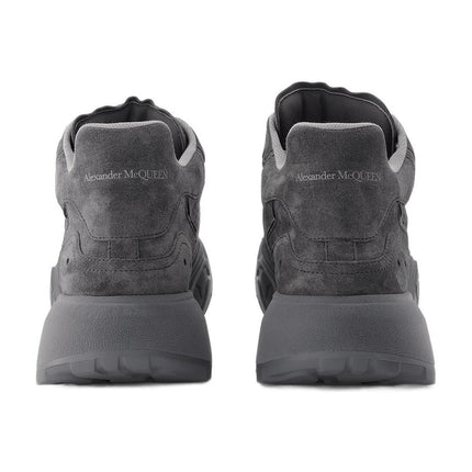 Sneaker Montantes aus grauem Leder