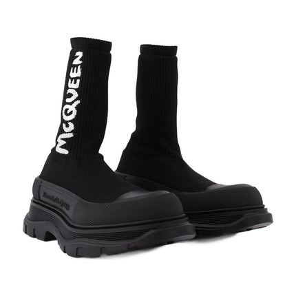 Sock-Stiefel in Schwarz