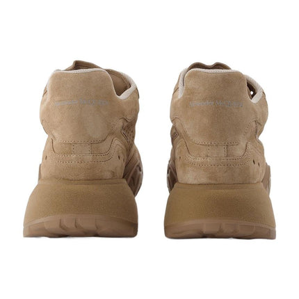 Sneaker Montantes aus beigefarbenem Leder